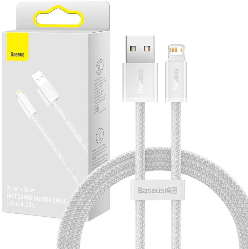 Usb-Kabel Lightning 2.4A Voor Iphone 12 13 14 1M Snel Opladen by Baseus in Transparent – product photo