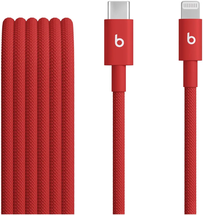 Geweven USB-C naar geschikt voor Lightning kabel - 1,5 meter - Rapid från Beats i Röd – produktbild