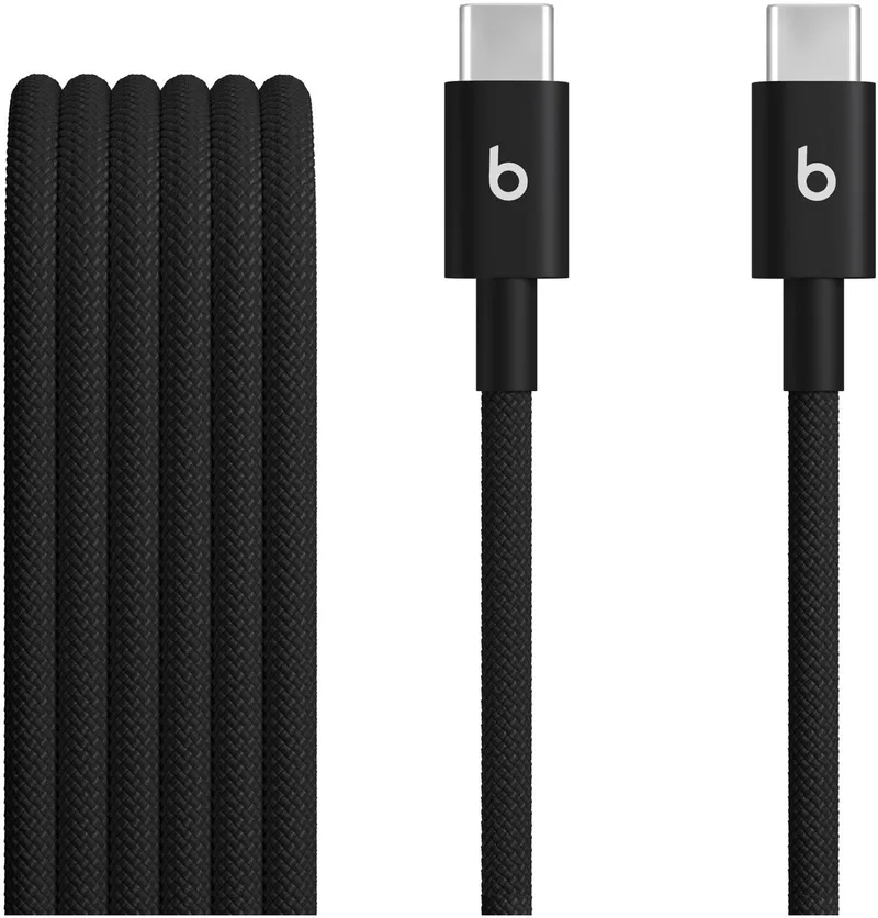 Geweven USB-C naar USB-C kabel 60W - 1,5 meter - Bolt Black by Beats in Black – product photo