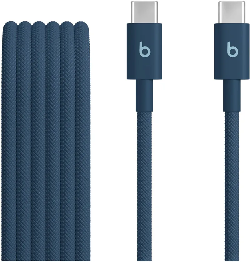 Geweven USB-C naar USB-C kabel 60W - 1,5 meter - Nitro Navy från Beats i Blå – produktbild