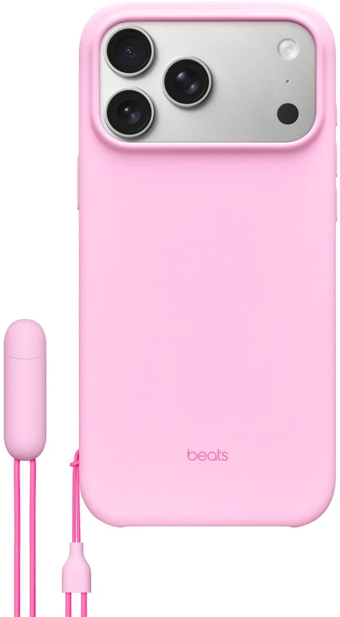 Kickstand-hoesje met MagSafe en Cameraregelaar voor iPhone 17 Pro - Kiezelroze von Beats in Rosa – Produktfoto