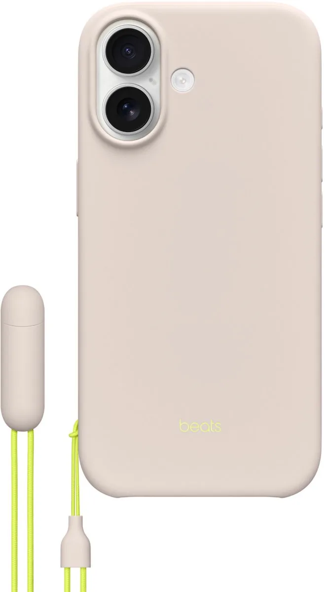 Kickstand-hoesje met MagSafe en Cameraregelaar voor iPhone 17 - Limesteen från Beats i Beige – produktbild
