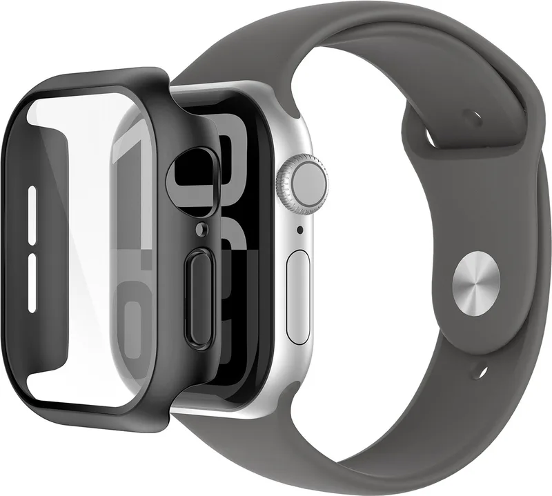 Belkin 2-in-1 Screenprotector + Bumper voor Apple Watch Series 10 (42MM) från Belkin i Svart – produktbild