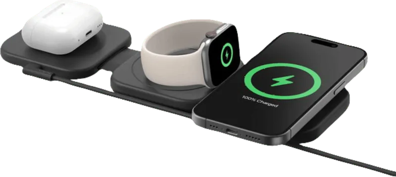 Belkin 3-in-1 Magnetisch Draadloze Oplader met Qi2 15W von Belkin – Produktfoto