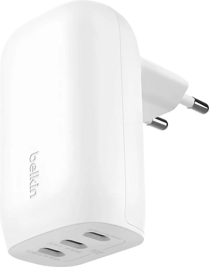 Belkin - 3-Port USB-C oplader 65 watt von Belkin in Weiß – Produktfoto