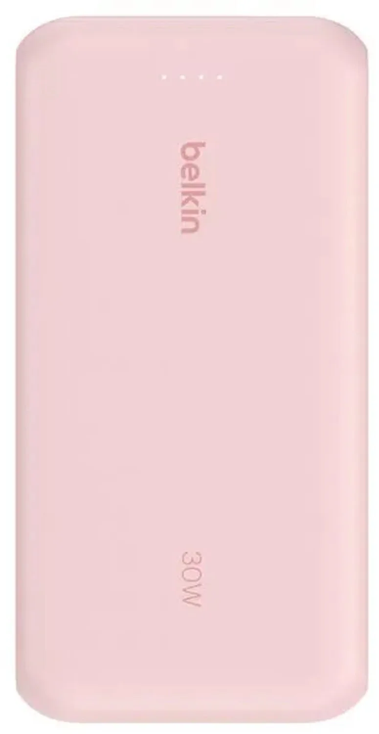 BoostCharge 20.000mAh Powerbank 30 watt met Geïntegreerde USB-C Kabel - Roze från Belkin i Rose – produktbild