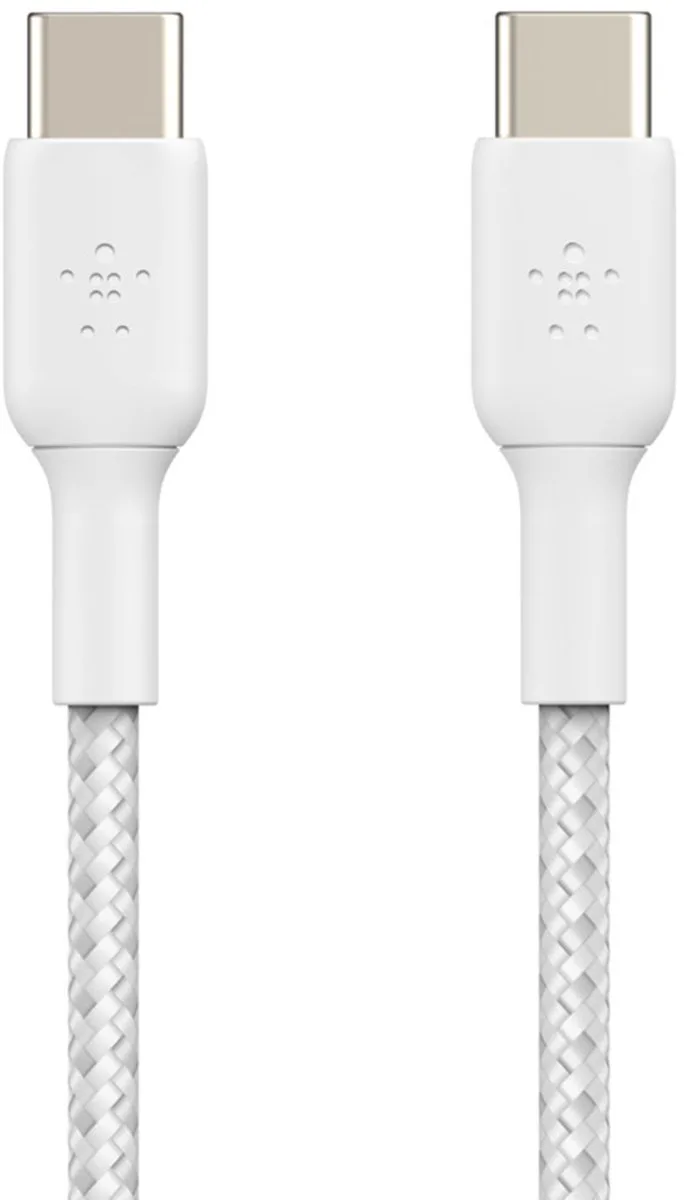 BOOST↑CHARGE Braided - USB-C naar USB-C Kabel - 1 Meter - 60W de Belkin en Blanc – photo produit