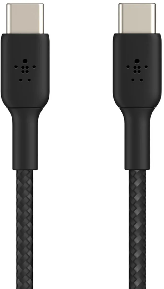 BOOST↑CHARGE Braided - USB-C naar USB-C Kabel - 1 Meter - 60W von Belkin in Schwarz – Produktfoto