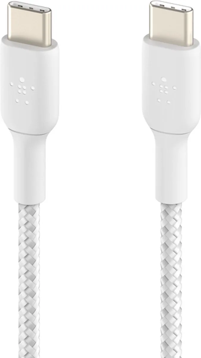 BOOST↑CHARGE Braided - USB-C naar USB-C Kabel - 2 Meter - 60W by Belkin in White – product photo