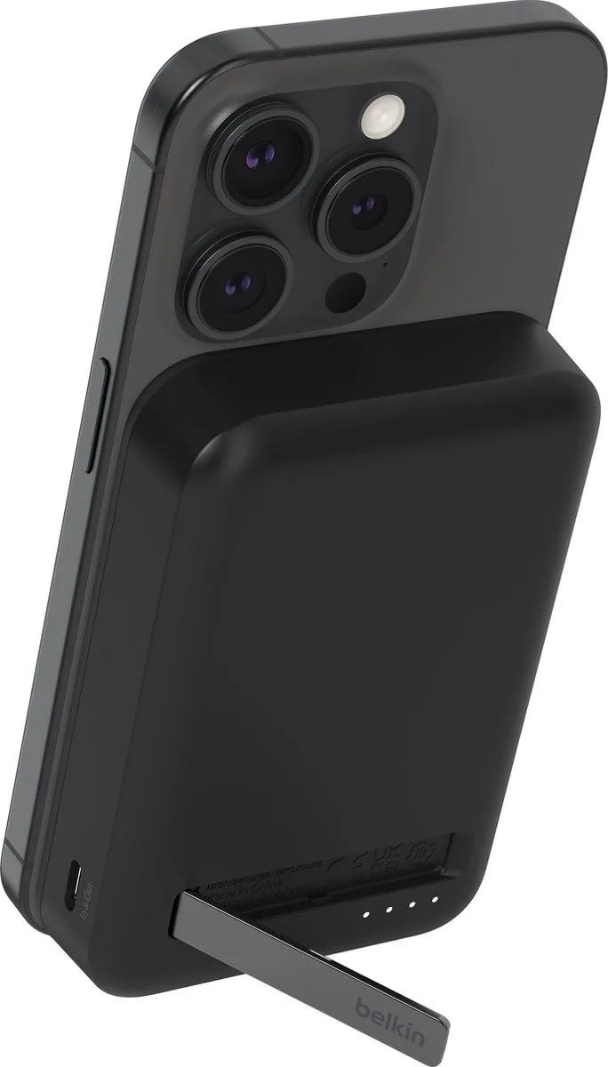 BoostCharge Pro 10000mAh Draadloze Powerbank IQ2 met Standaard by Belkin in Black – product photo