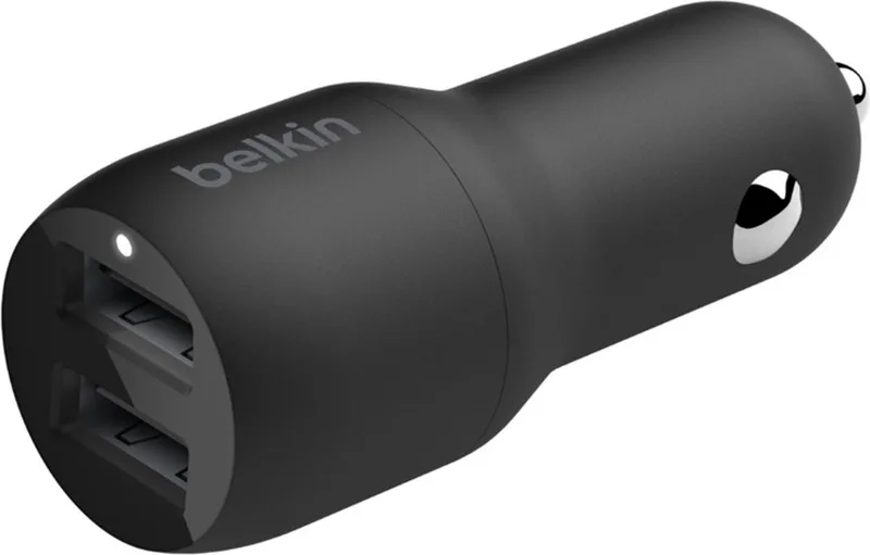 Dual USB Autolader - 24W - Snellader de Belkin en Noir – photo produit