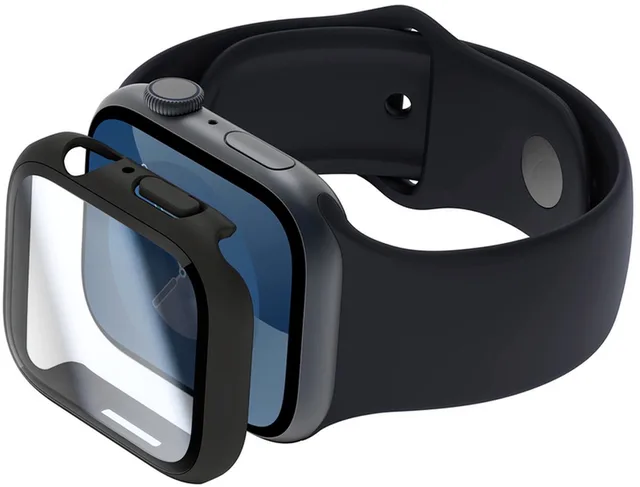 Hoesje voor Watch 7 / 8 met Gehard Glas Screenprotector, Zwart