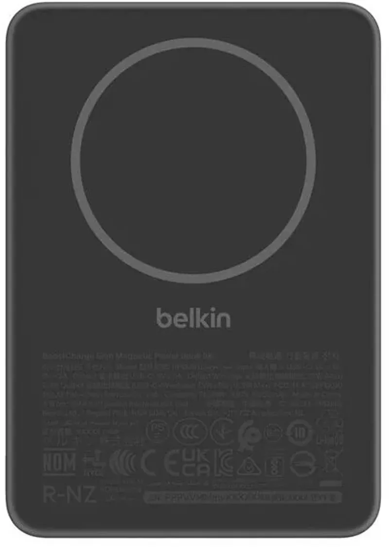 Slim Magnetic Power Bank 5000 mAh – zwart by Belkin in Black – product photo