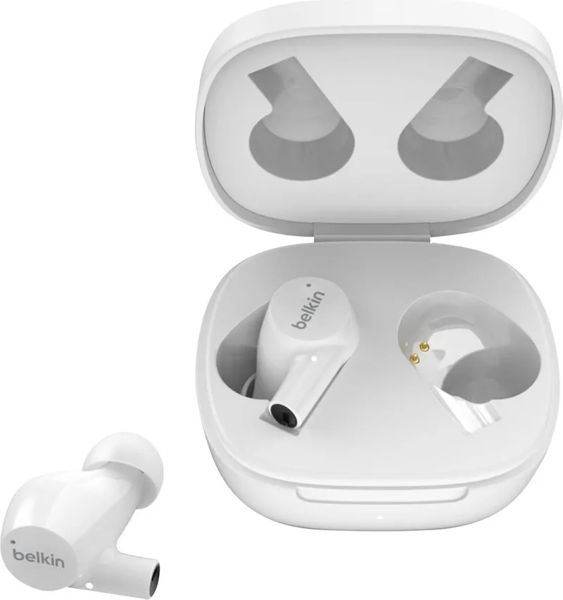 SOUNDFORM™ Rise True Wireless Earbuds by Belkin in White – product photo