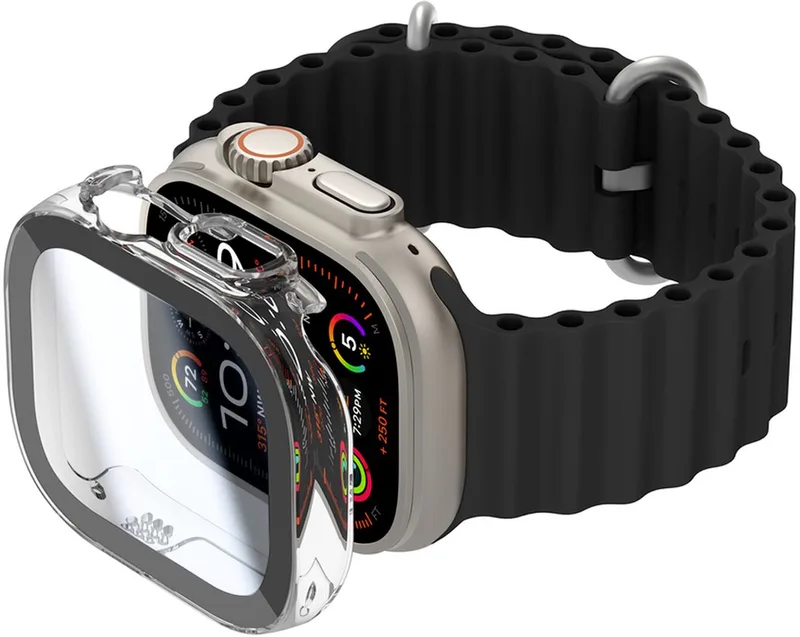 TemperedCurve 2-in-1 Screenprotector + Bumper voor Apple Watch Ultra / Ultra 2 by Belkin in Black – product photo