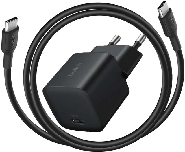 USB C Wandlader 25 W met USB C naar USB C kabel 1 m