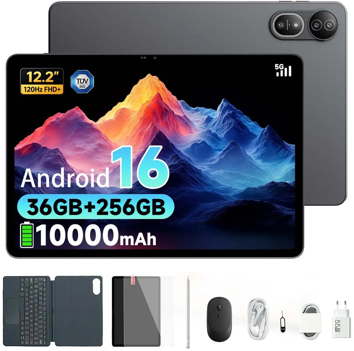 Mega 12 Tablet fra Blackview i Grå – produktbillede