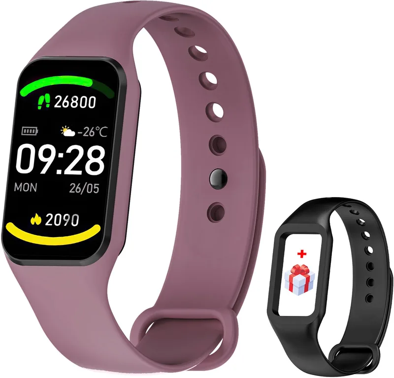 R1 sport smartwatch voor dames en heren de Blackview en Violet – photo produit