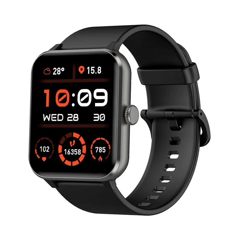 R50 smartwatch met 1,85-inch scherm, batterijduur van 25 dagen, hartslag- en slaapmonitor, bellen via Bluetooth en meer dan 100 sportmodi – smartwatch voor Android/iOS van Blackview – productfoto