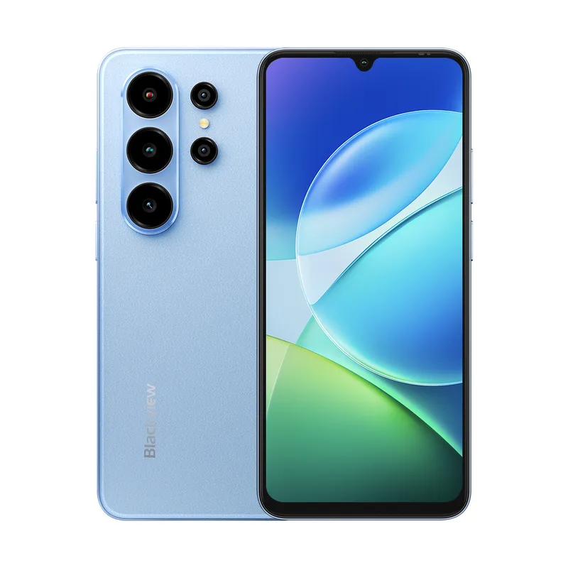 WAVE 10C simlockvrije smartphone, 6,88" HD+ IPS Android 16, 4 GB RAM + 12 GB virtuele uitbreiding (totaal 16 GB), 128 GB/1 TB opslag, 32 MP + 13 MP, 5000 mAh, 4G dual SIM, Face ID/GPS/OTG/3,5 mm, 2 jaar garantie by Blackview – product photo