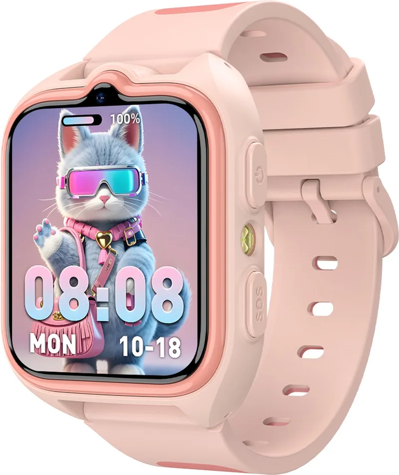 Z30 - Smartwatch - Kindersmartwatch - 1,75 inch IPS scherm - 4G - GPS - 800 mAh - IP68 waterdicht - Bluetooth 5.3 - Roze by Blackview in Z30-Roze – product photo