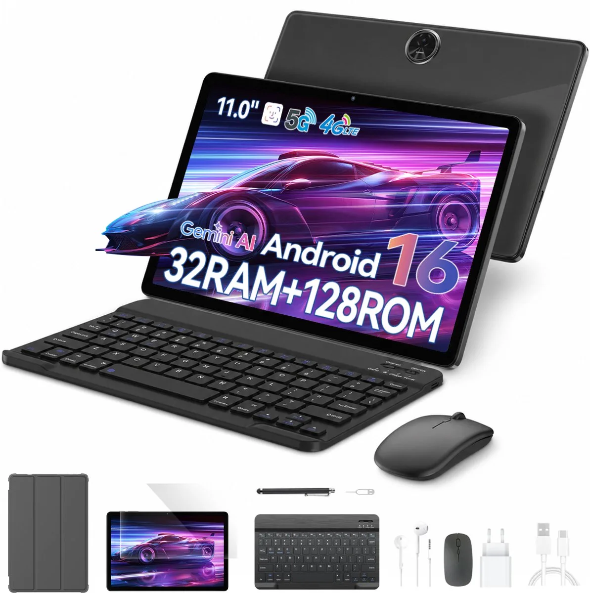 ZENO5 - Tablet - 11 inch - 32GB RAM - 128GB ROM- 8300mAh- Android 16 från Blackview i Svart – produktbild