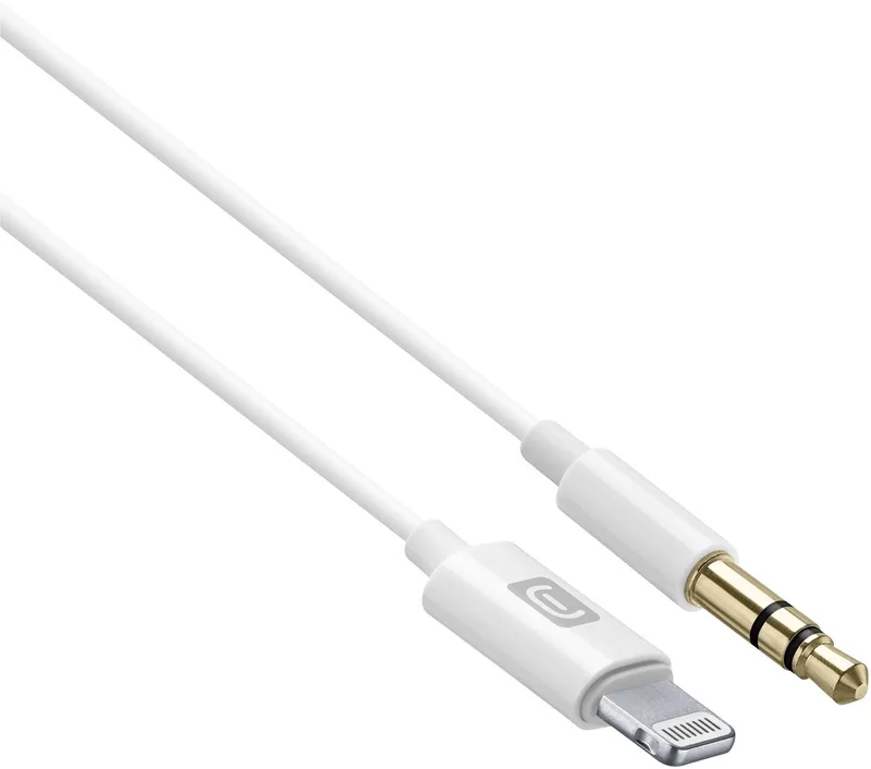 AUXMUSICMFIW Lightning-kabel de Cellularline en Blanc – photo produit