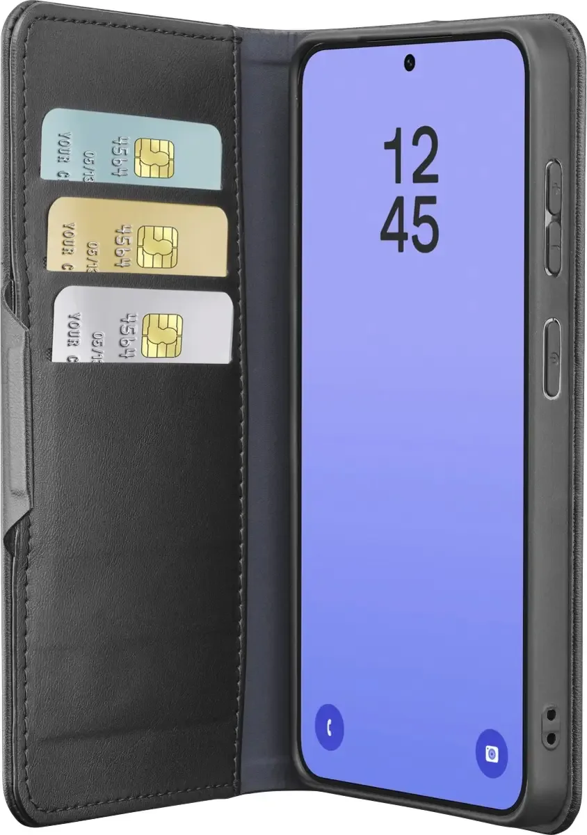 Étui portefeuille Samsung Galaxy S26 Ultra noir fonction socle BOOKAG2GALS26UK de Cellularline – photo produit