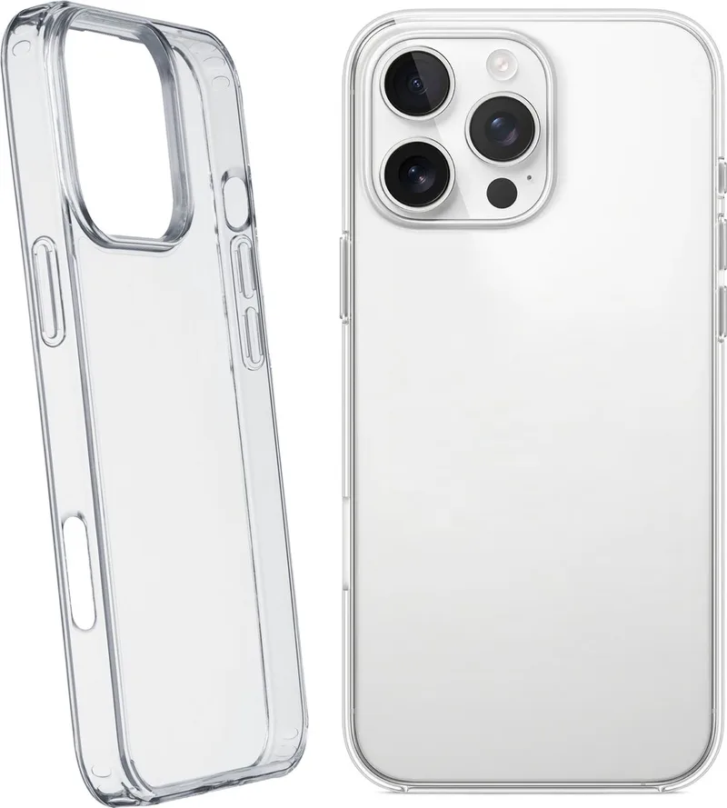 Clear Duo Hoesje - Geschikt voor iPhone 16 Pro - Transparant & Dual Materiaal - Transparant by Cellularline in Transparent – product photo