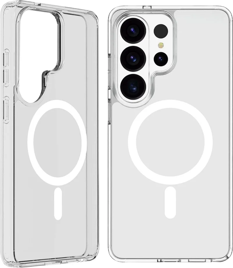 Clear Mag Hoesje - Geschikt voor Samsung Galaxy S26 Ultra - MagSafe & Anti-Yellow & Antibacterieel by Cellularline in Transparent – product photo