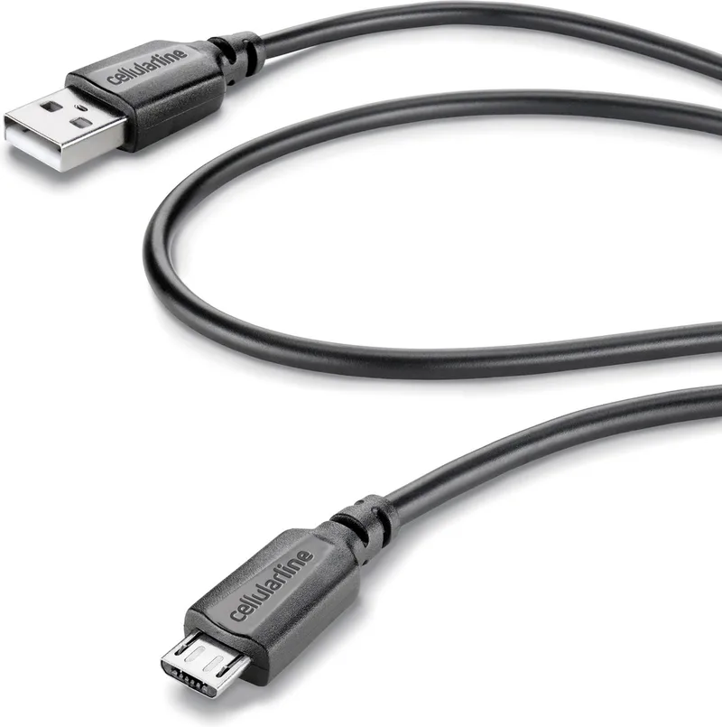 Data kabel, micro-usb från Cellularline i Svart – produktbild