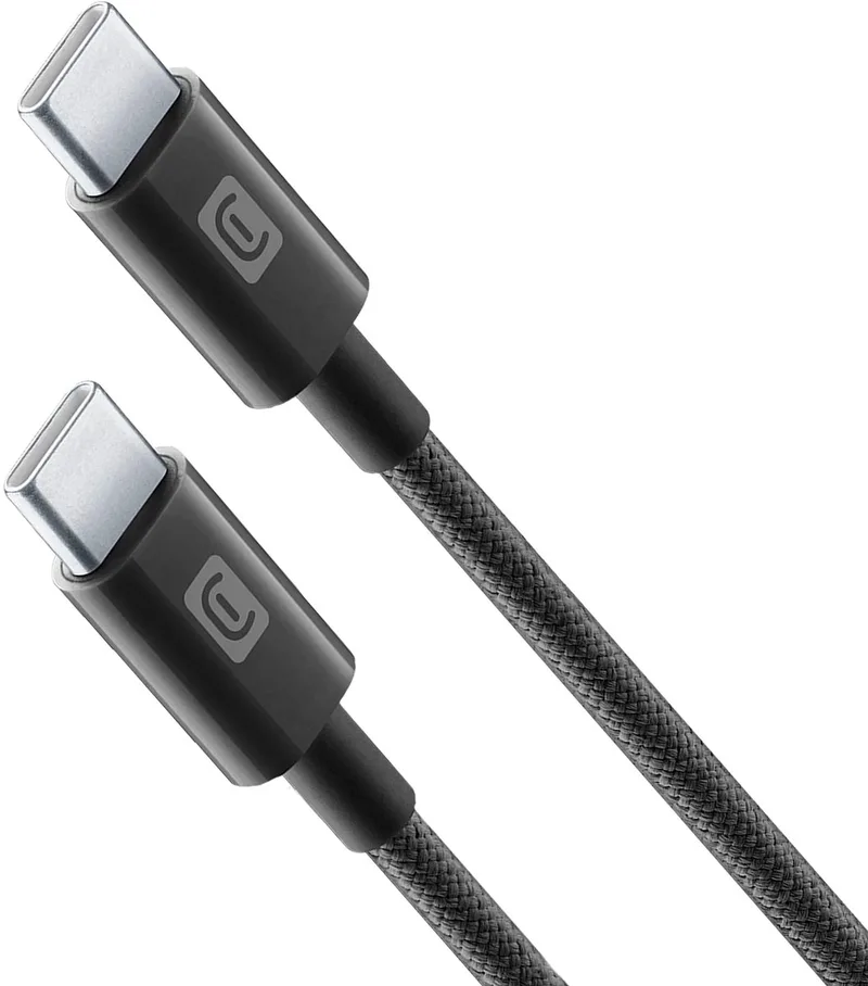 Kabel USB-C naar USB-C 150cm - Gevlochten & Versterkt by Cellularline in Black – product photo