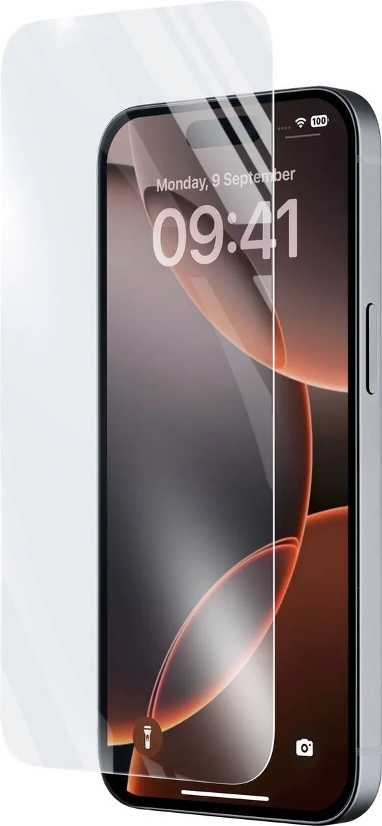 Screenprotector 9H Gehard Glas - Geschikt voor iPhone 16 Pro - Edge-to-Edge - Transparant van Cellularline – productfoto
