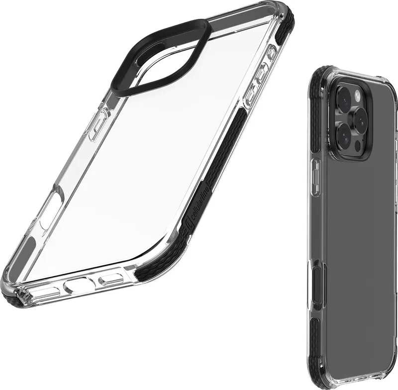Ultra Beschermend Hoesje - Geschikt voor iPhone 16 Pro - IDS Technologie & Microban & Shockproof - Transparant från Cellularline i Svart – produktbild