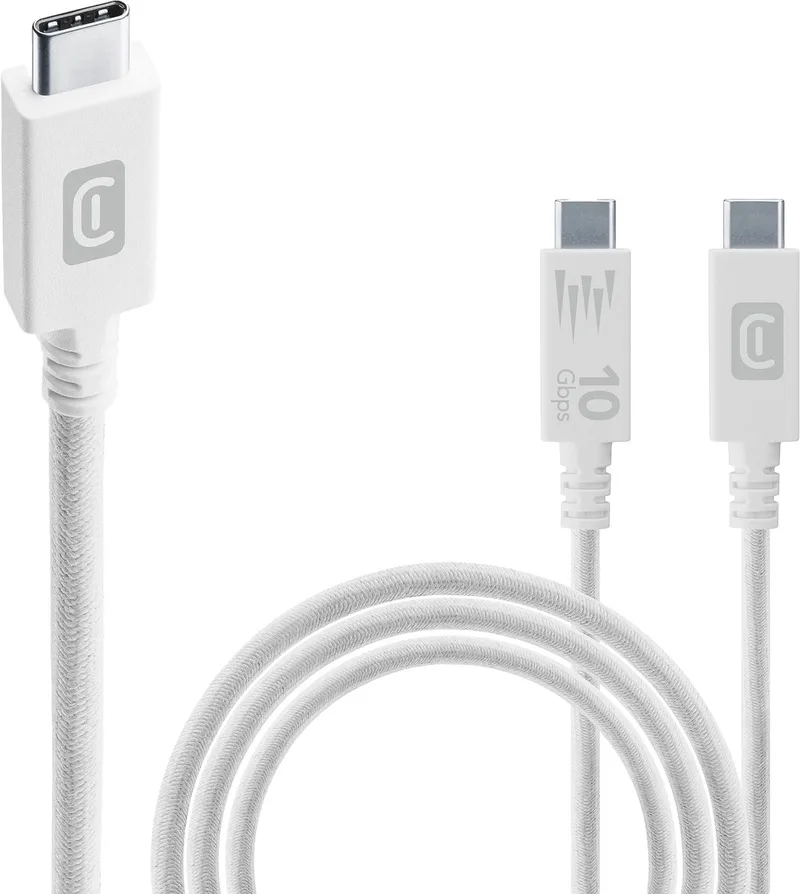 USB-C naar USB-C Kabel 150cm - USB 3.1 Fast Transfer - Blanc von Cellularline in Weiß – Produktfoto