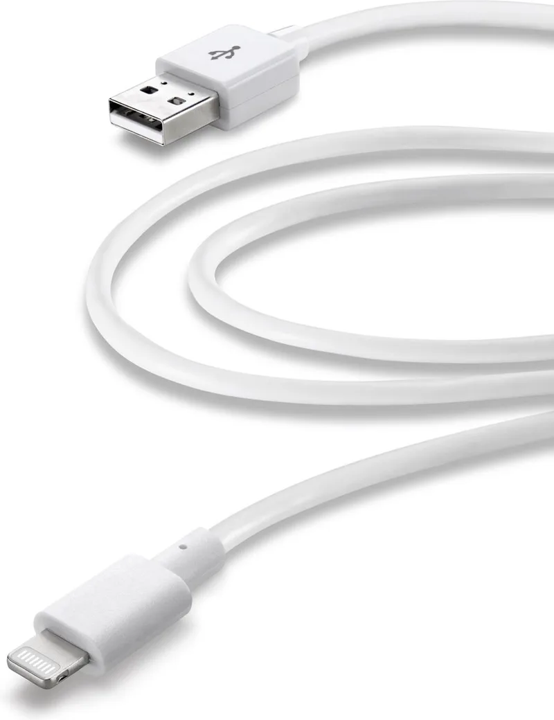 Usb kabel Apple lightning 3m från Cellularline i Vit – produktbild
