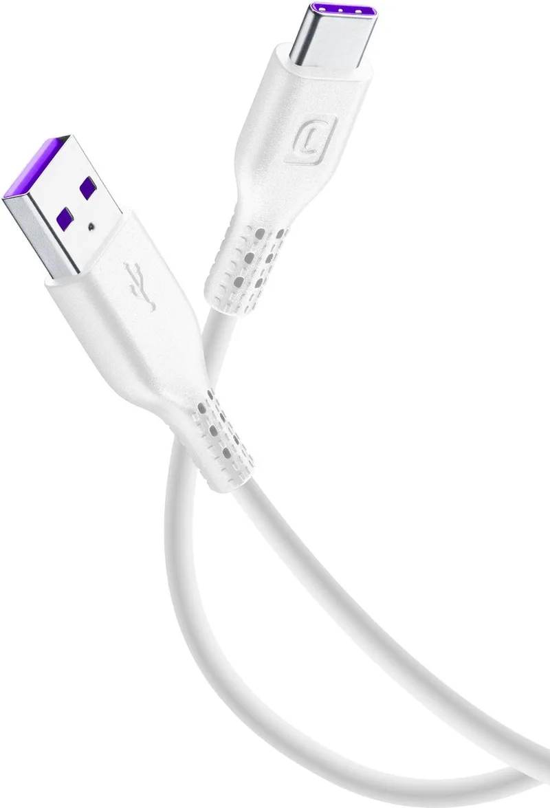 Usb kabel, usb-a naar usb-c 1,2m Huawei super charge by Cellularline in White – product photo