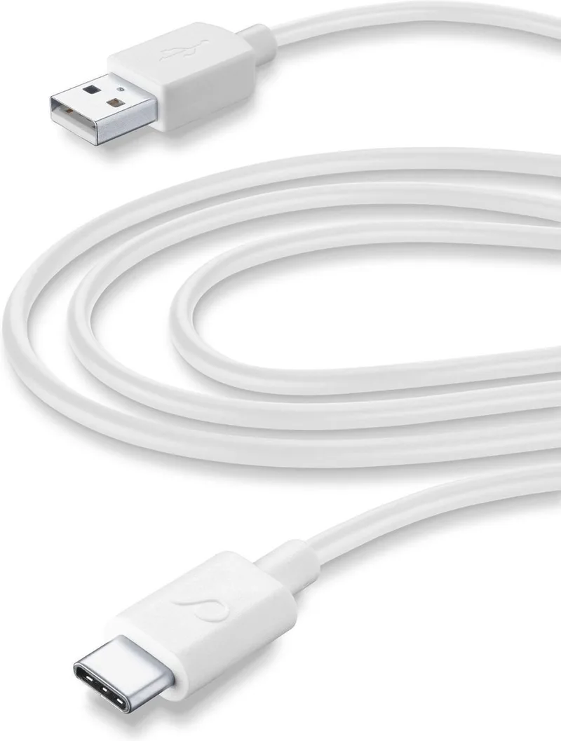 Usb kabel, usb-a naar usb-c 3m by Cellularline in White – product photo