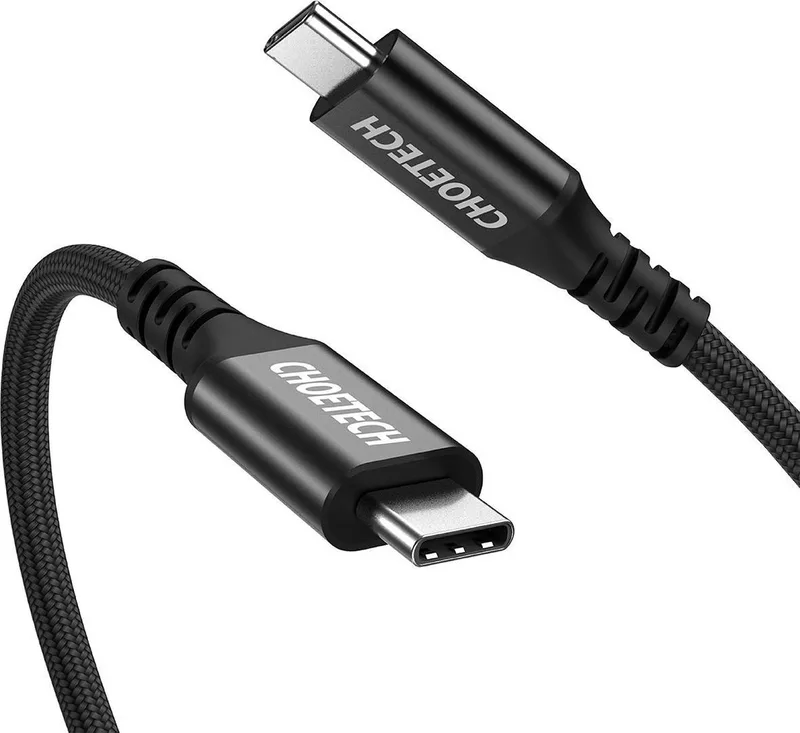 Choetech - 100 Watt USB-C laadkabel met Power Delivery - USB 3.1 gen2 - 2m från CHOETECH i Svart – produktbild
