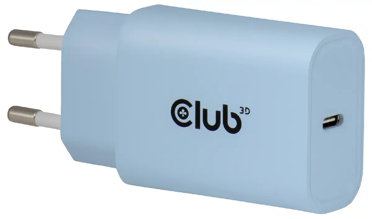 CAC-3022 USB-oplader 30 W USB-C stekker USB PD 3.0 Binnen USB Power Delivery (USB-PD) fra Club 3D i Blå – produktbillede