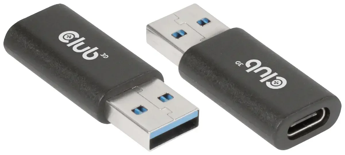 USB-Adapter USB 3.2 Gen1 USB-A-Stecker, USB-C® Buchse 0 cm CAC-1525 von Club 3D in Schwarz – Produktfoto