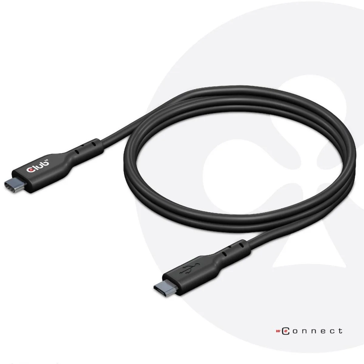USB 3.2 Gen1 Type-C to Micro USB Cable M/M 1m /3.28ft von Club 3D in Schwarz – Produktfoto