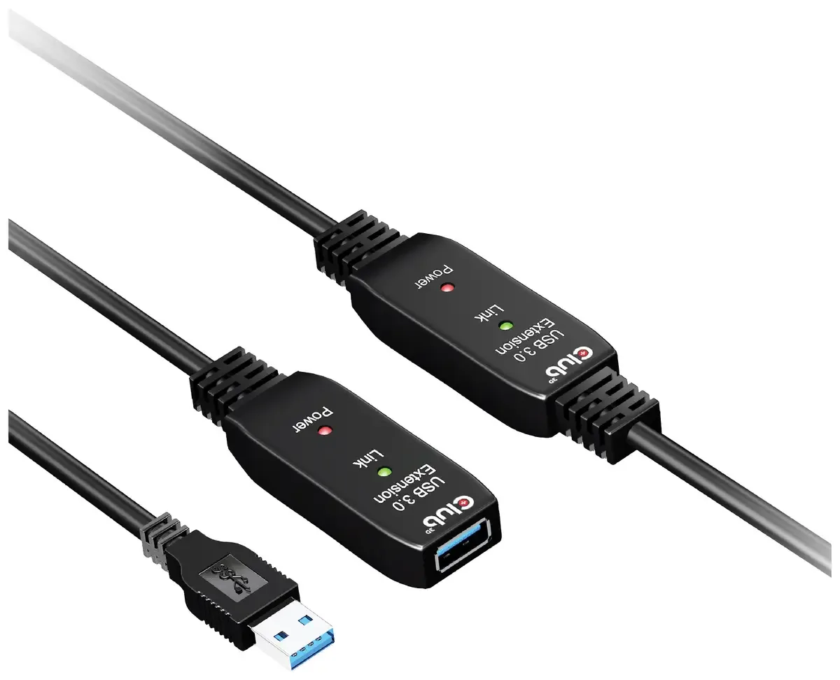 USB-Kabel USB 3.2 Gen1 USB-C® Stecker 10.00 m Schwarz CAC-1405 von Club 3D – Produktfoto