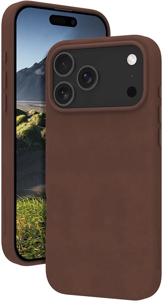 Backcase hoesje geschikt voor iPhone 17 Pro Max - Effen - Leer från dbramante1928 i Brun – produktbild