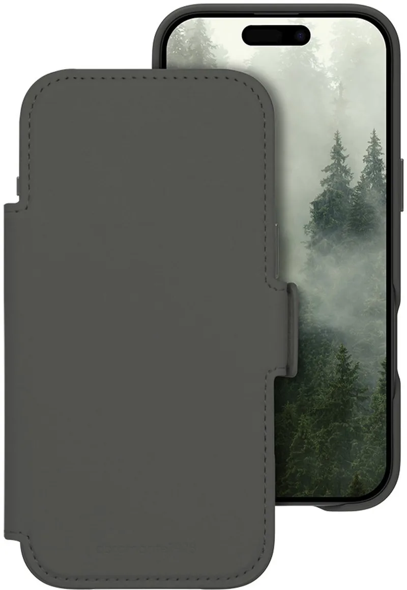 Bookcase hoesje geschikt voor iPhone 17 Air - Effen - Kunstleer - 2in1 Magnetisch Uitneembaar Design från dbramante1928 i Grön – produktbild