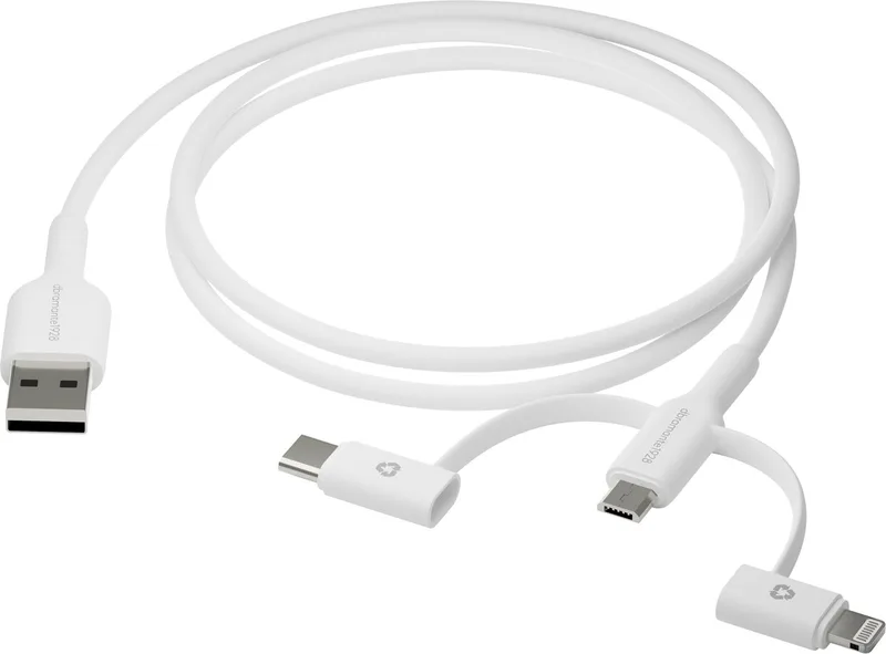 CBX3A3WH7176 USB-kabel 1 m USB A USB C/Micro USB-A/Lightning by dbramante1928 in White – product photo