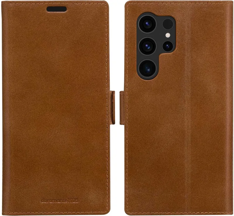 Copenhagen Bookcase geschikt voor Samsung Galaxy S24 Ultra - Tan von dbramante1928 in Lichtbruin – Produktfoto