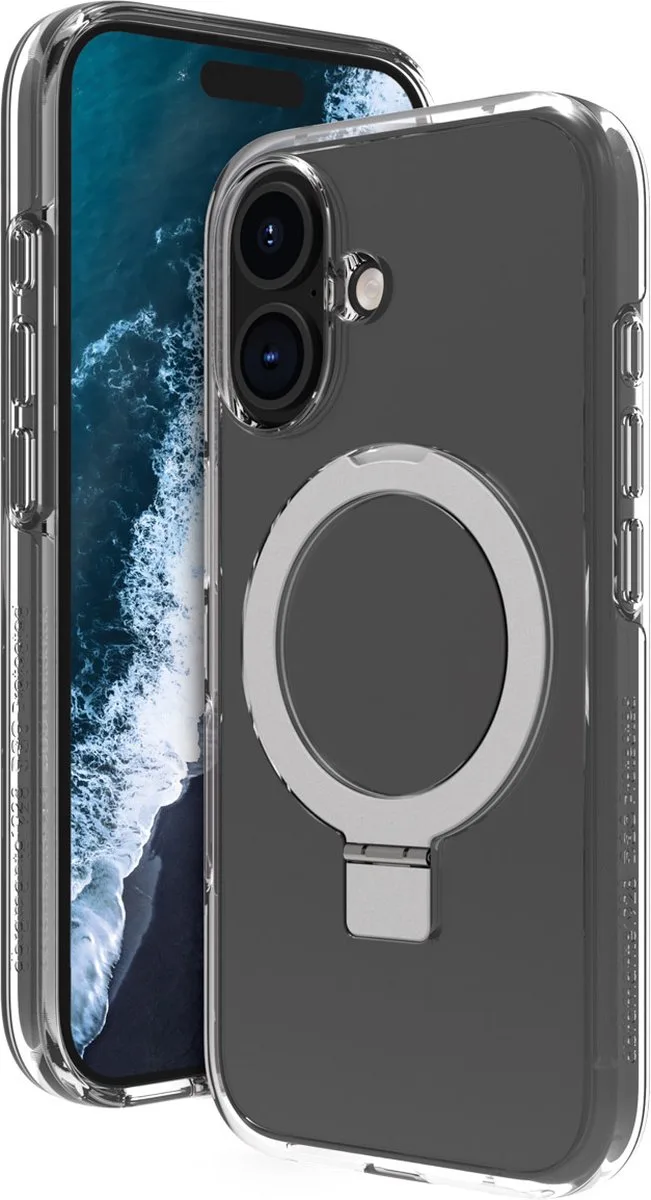 Iceland Ultra D3O Backcover geschikt voor MagSafe Stand geschikt voor iPhone 16 - Clear de dbramante1928 en Transparent – photo produit