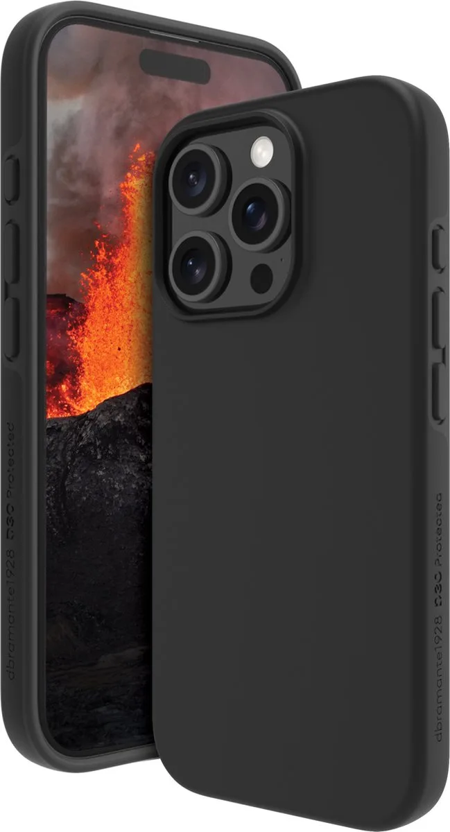Iceland Ultra D3O Mag geschikt voor iPhone 16 Pro Hoesje by dbramante1928 in Black – product photo