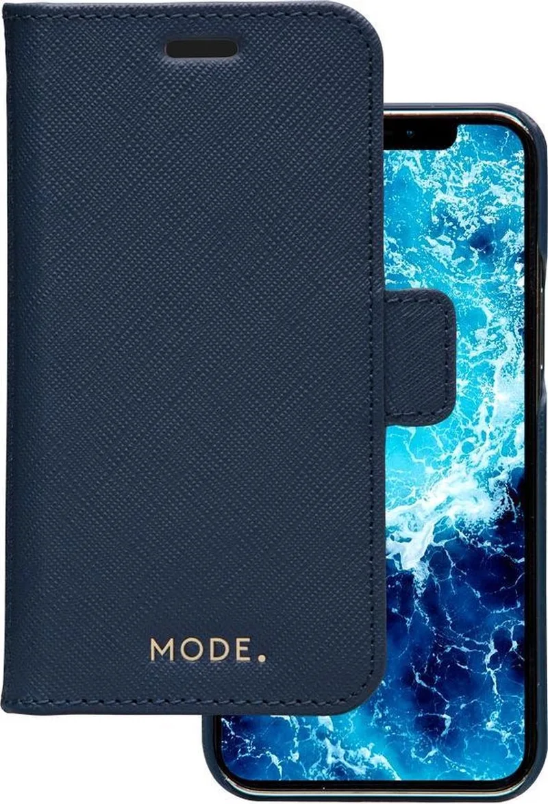 iPhone 12 Mini Bookcase hoesje by dbramante1928 in Blue – product photo